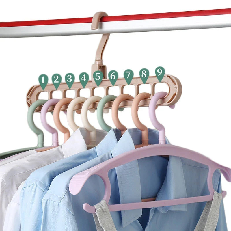 9 En 1 Colgador Organizador Ropa Gancho